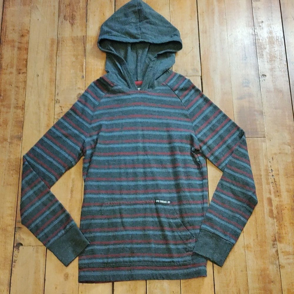 Epic Threads shirt size Medium hoodie cotton spring striped lightweight